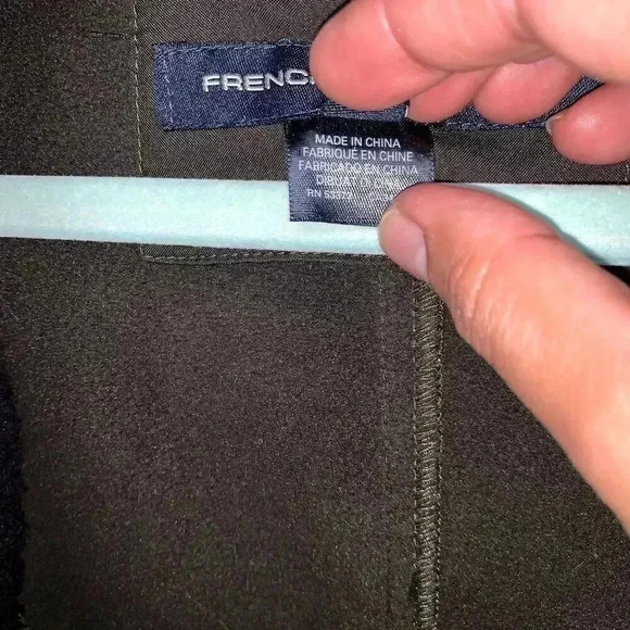 FrenchConnection Hooded Raincoat,green dark color size M, water resistant finish - Picture 11 of 13